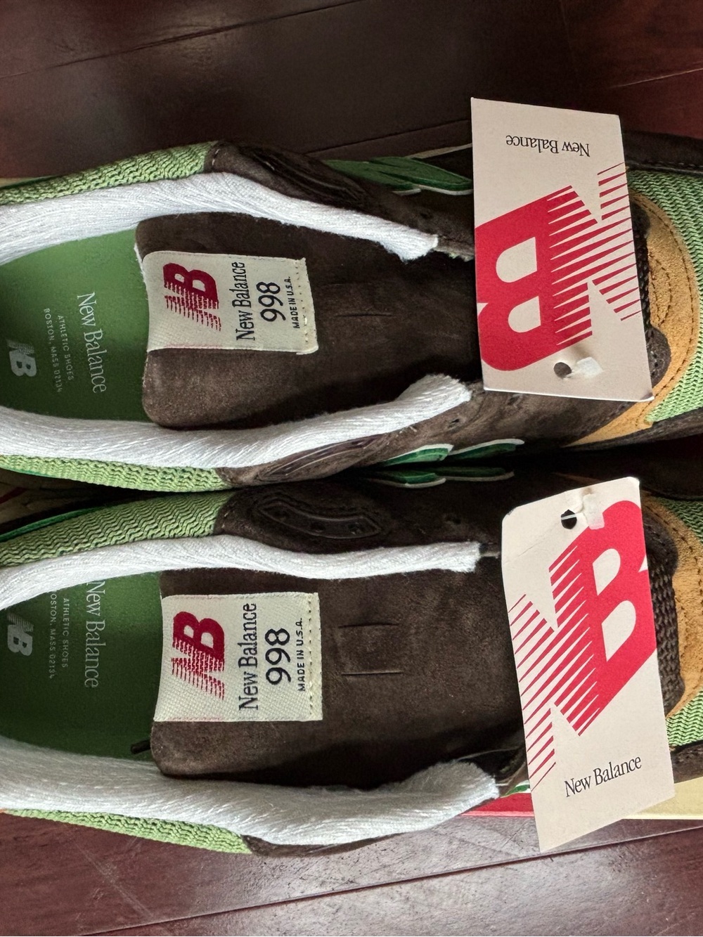 New balance men’s size 12 sneakers bnib green brown - Picture 5 of 12